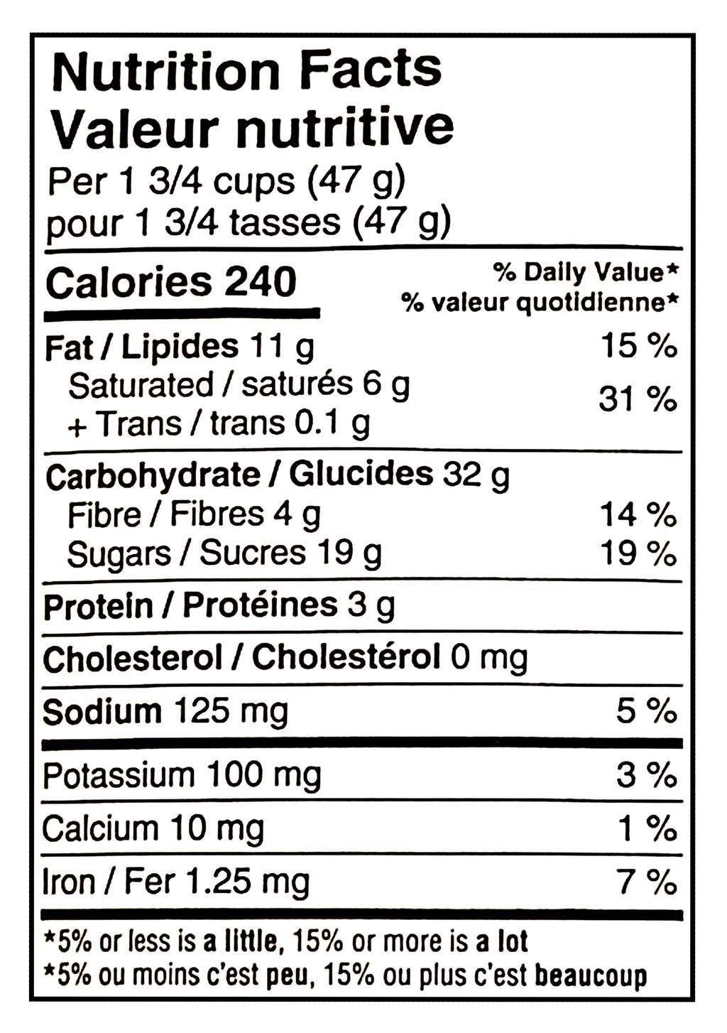 Nutrition facts label for REESE'S Popcorn With Chocolatey Drizzle And Peanut Butter Creme - 481g/16.9 oz