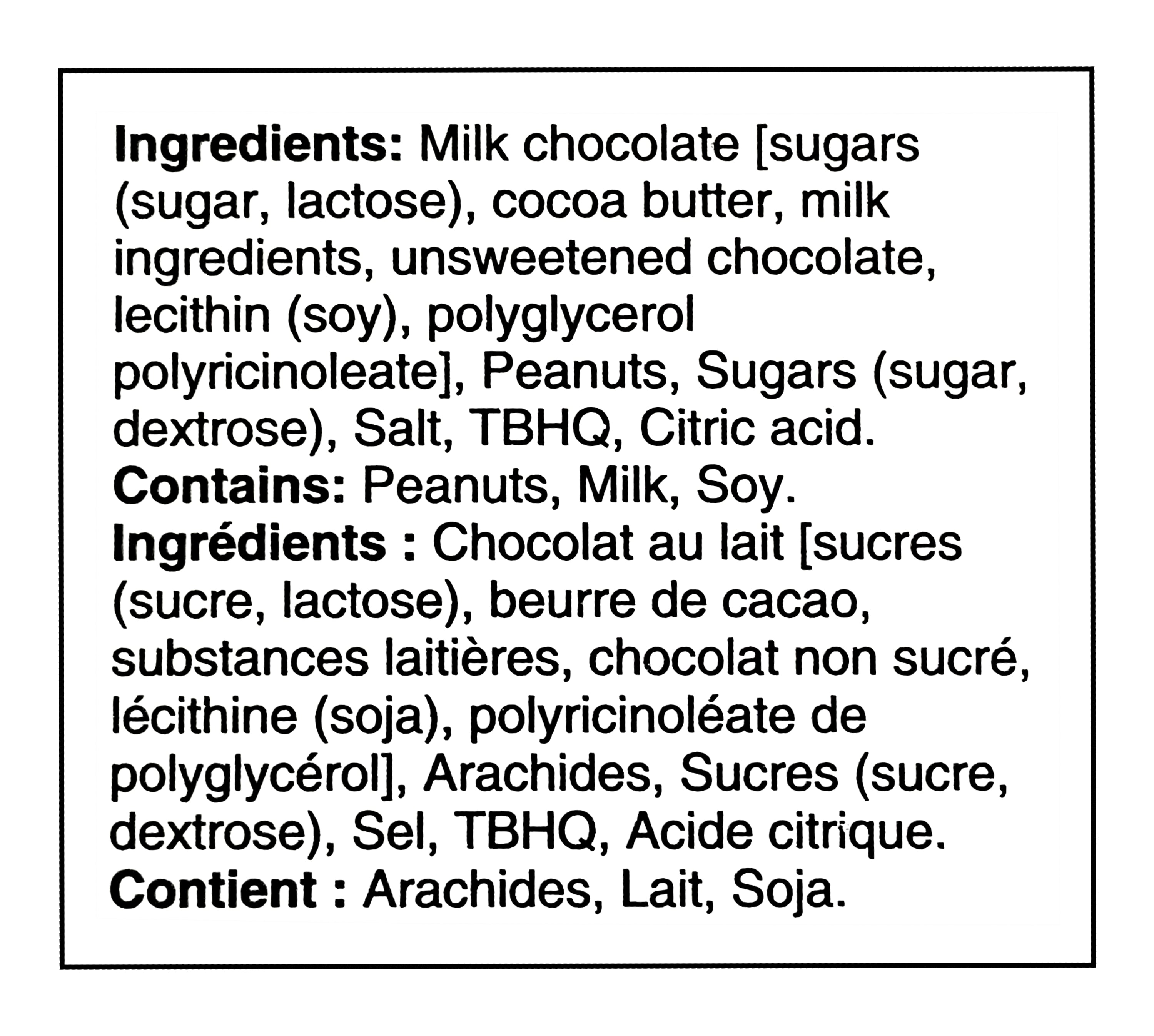 Reese's Valentine's Day Milk Chocolate & Peanut Butter Heart, 141g/5 oz. - Nutrition Facts Label