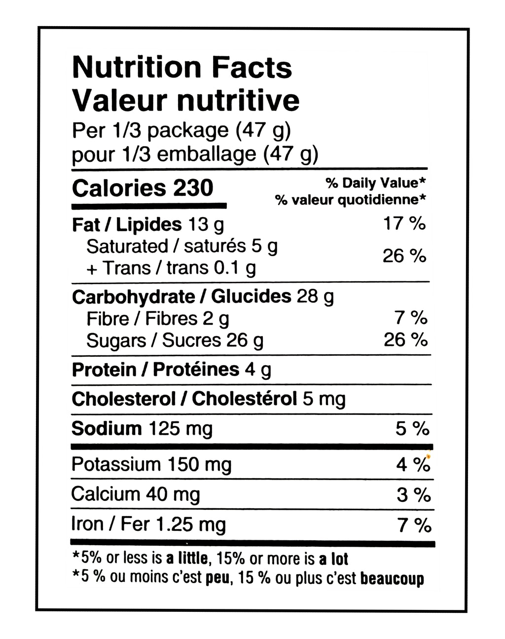 Reese's Valentine's Day Milk Chocolate & Peanut Butter Heart, 141g/5 oz. - Nutrition Facts Label