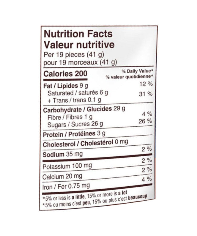 Reese's Pieces with Caramel Milk Chocolate Candy – 170g / 6 oz - Nutrition Facts
