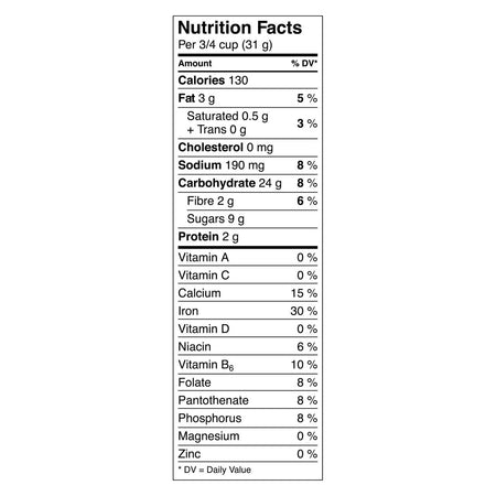 Reese Puffs Bunnies Cereal, Special Easter Edition, 326g/11.5 oz. - Nutrition Facts
