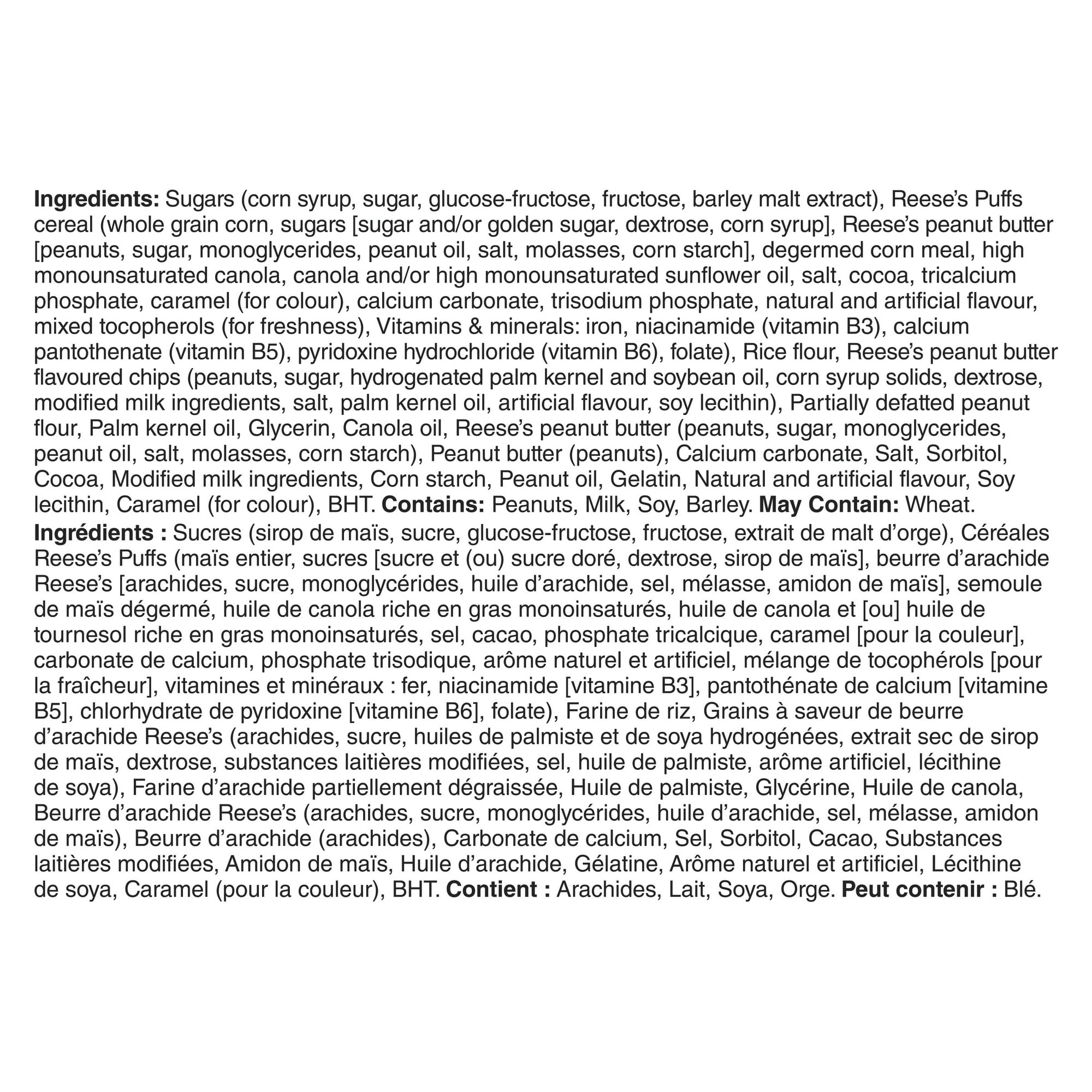 Reese's Puffs Peanut Butter & Cocoa Flavor Cereal Bars, Pack of 5 Bars, 120g/4.2 oz.