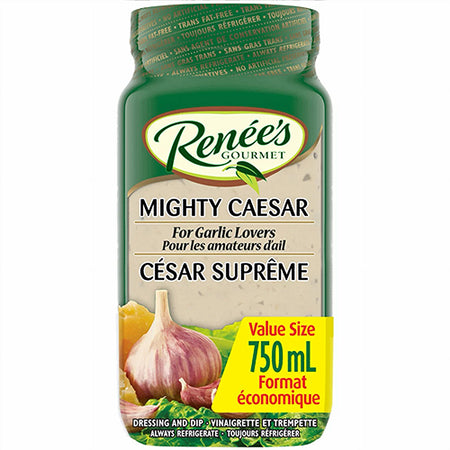 Renée's Gourmet Mighty Caesar dressing 750ml container on a white background