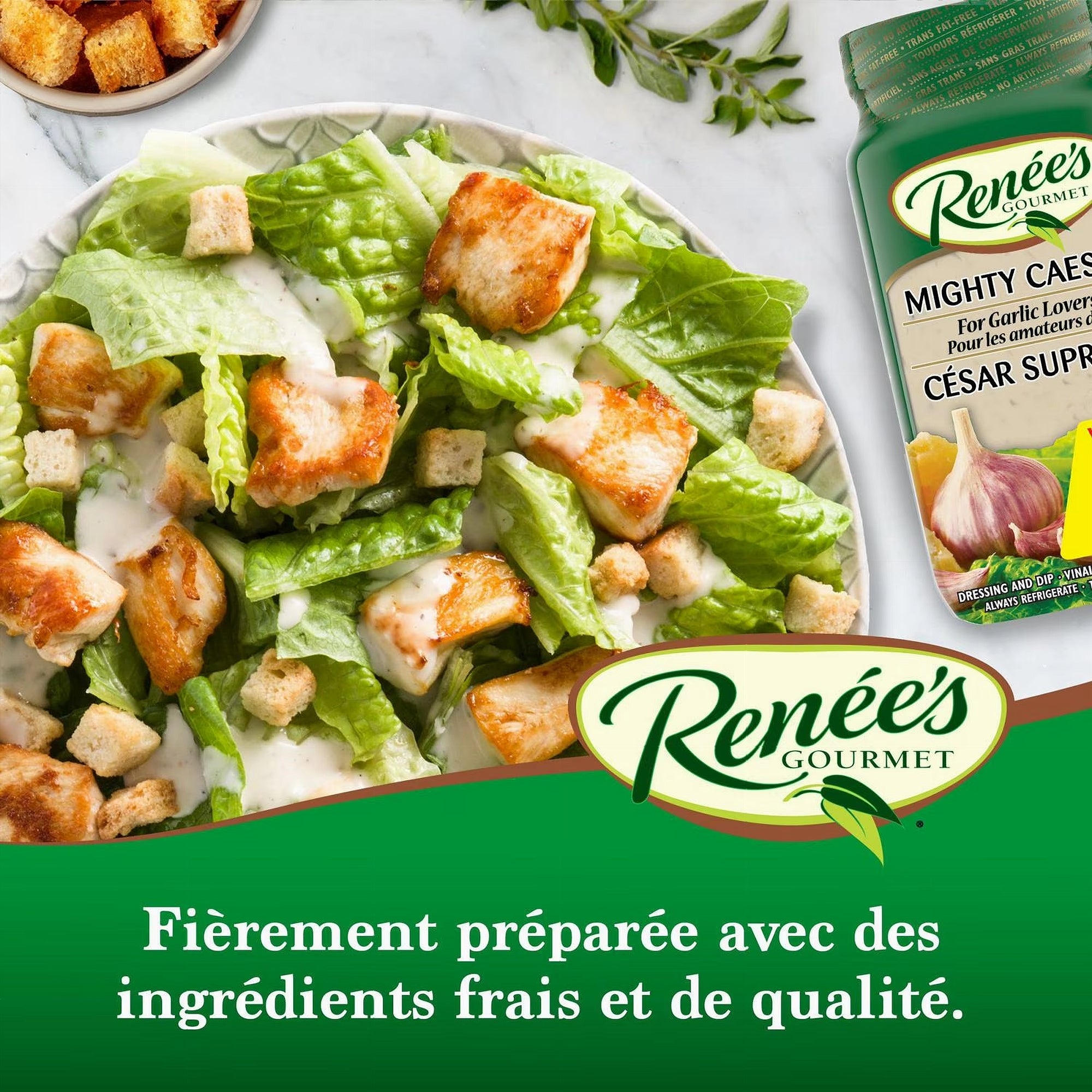 Renee's Gourmet Garlic Mighty Caesar Dressing & Dip 750ml