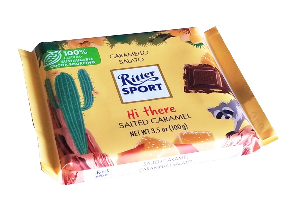 Ritter Sport Taste the World Milk Chocolate Salted Caramel Bar, 100g/3.5 oz. Bar {Imported from Canada}