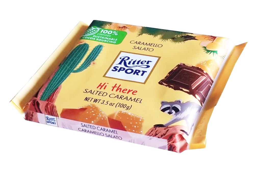 Ritter Sport Taste the World Milk Chocolate Salted Caramel Bar, 100g/3.5 oz. Bar {Imported from Canada}