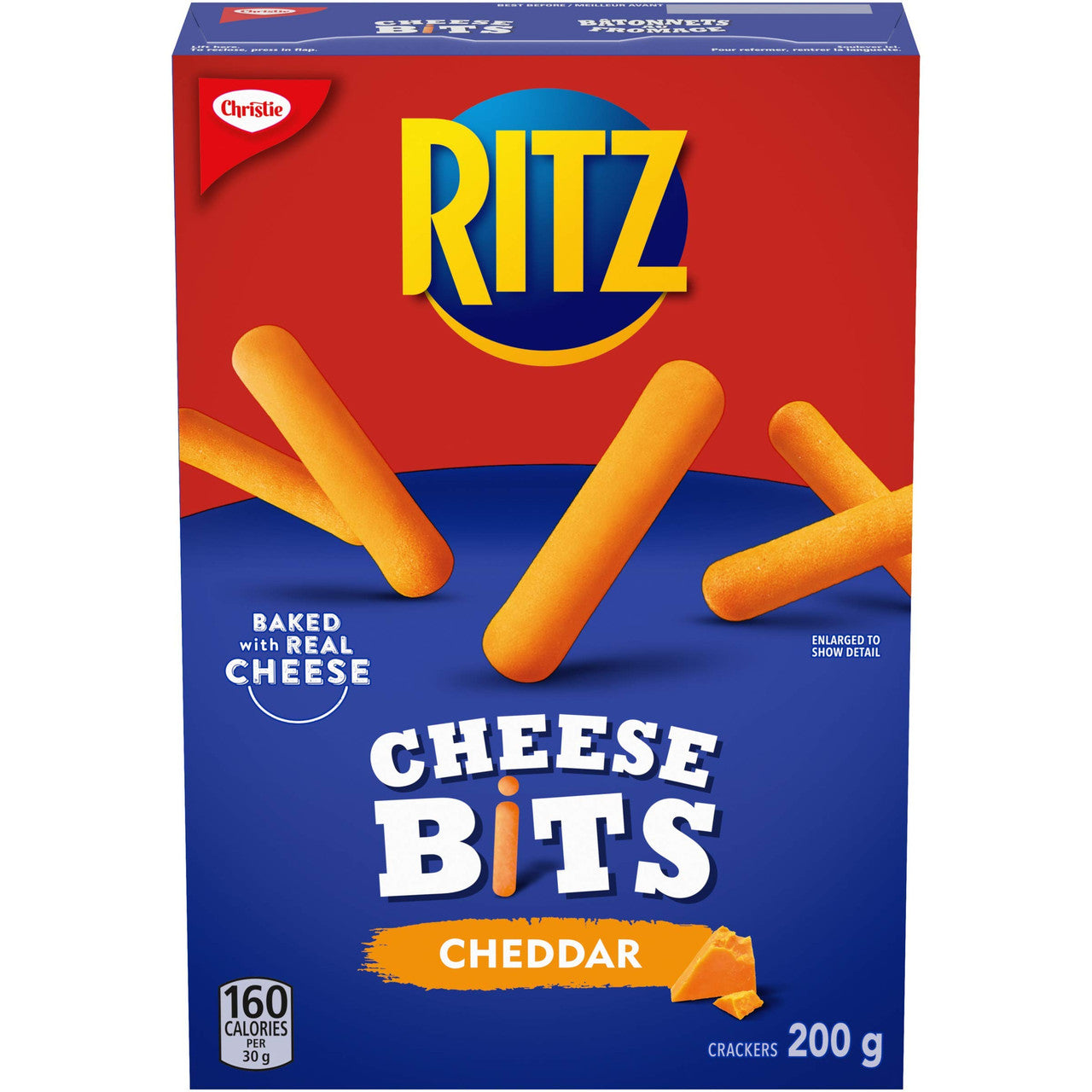 Ritz Cheese Bits Cheddar Flavoured Crackers, 200g/7 oz.,Box