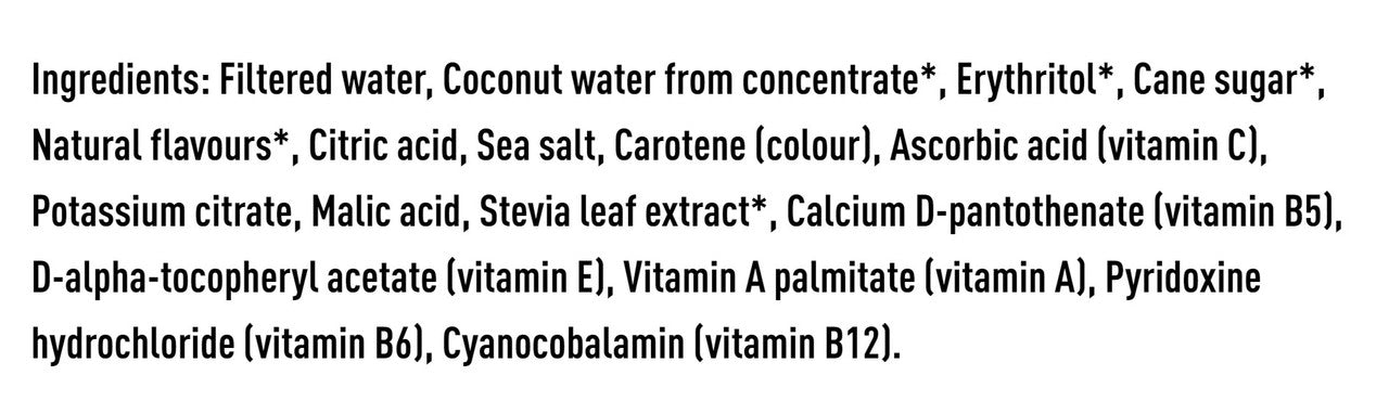 Roar Organic Mango Clementine Vitamin Enhanced Beverage, 532mL/18.6 fl. oz., Bottle Ingredients