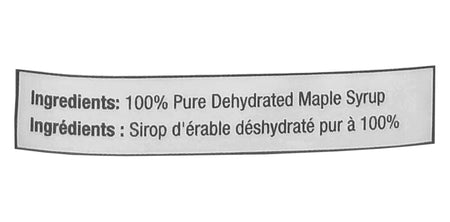 Rogers Maple Crunch ingredients label