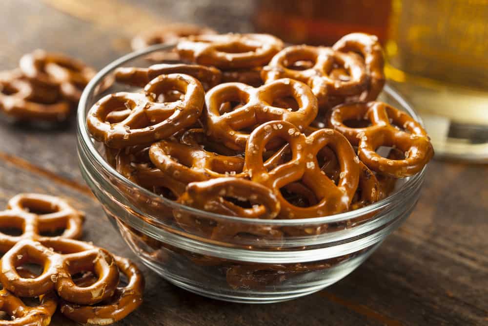 Old Dutch Baked Mini Twists Pretzels.