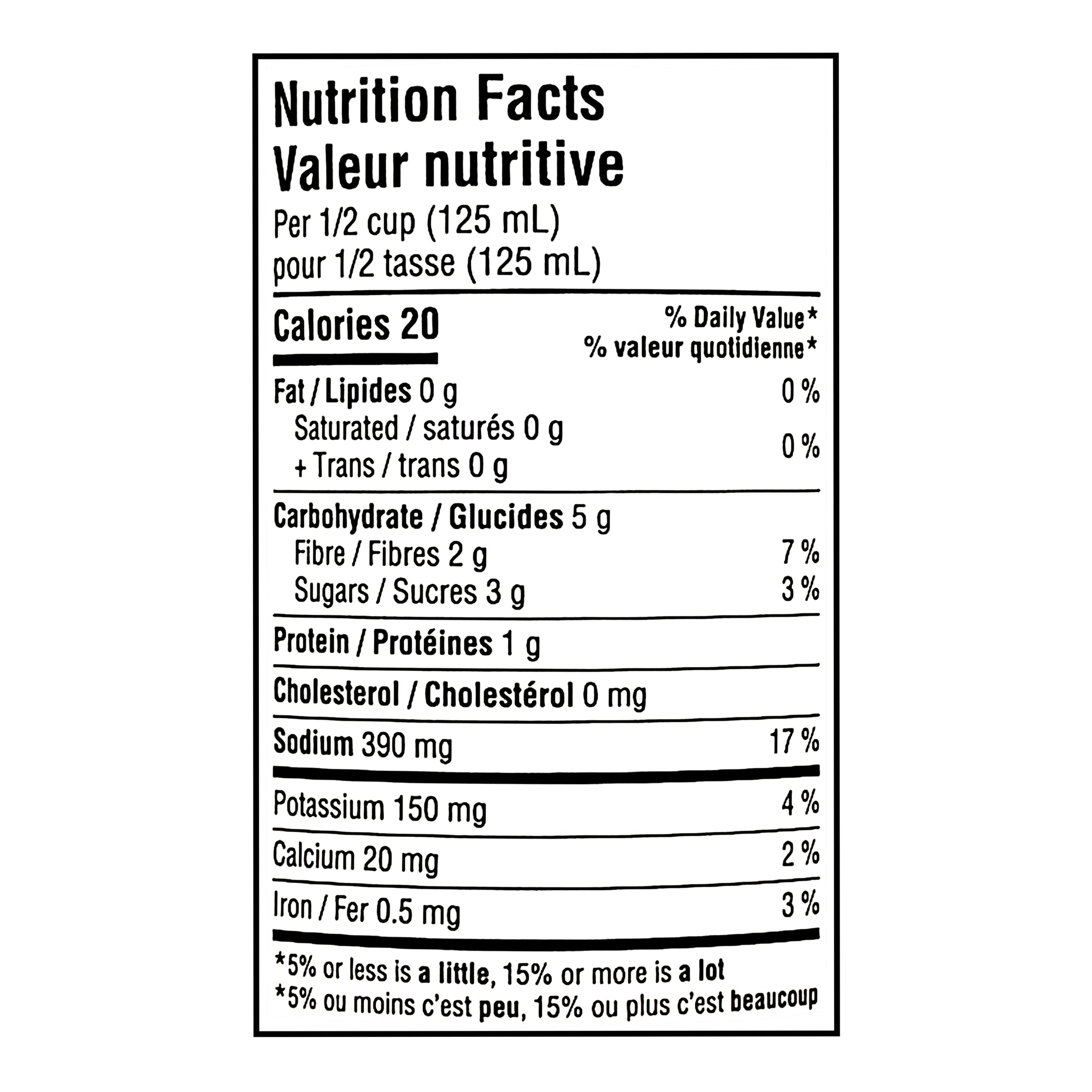 Nutrition facts label for Rotel Medium Diced Tomatoes & Green Chilies Salsa 284ml with detailed calorie and nutrient information.