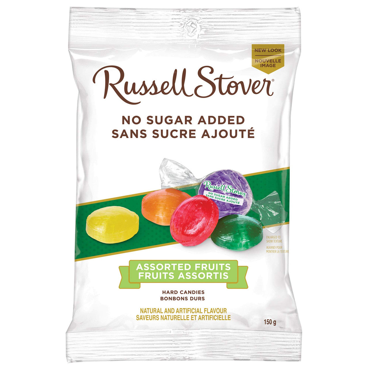 Russell Stover, Assorted Fruits, No Sugar Added Hard Candies, 150g/5.3oz Bag