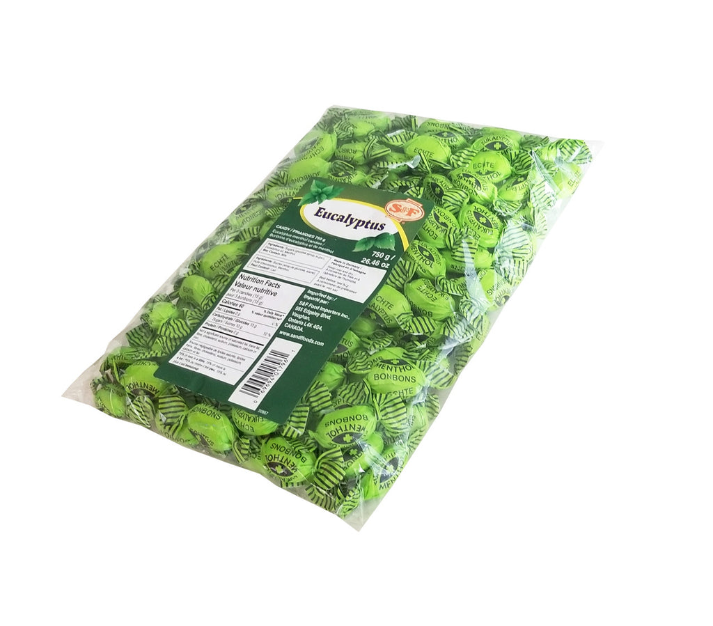 S&F Eucalyptus Candies, 750g/26.46 oz. Bag {Imported from Canada}