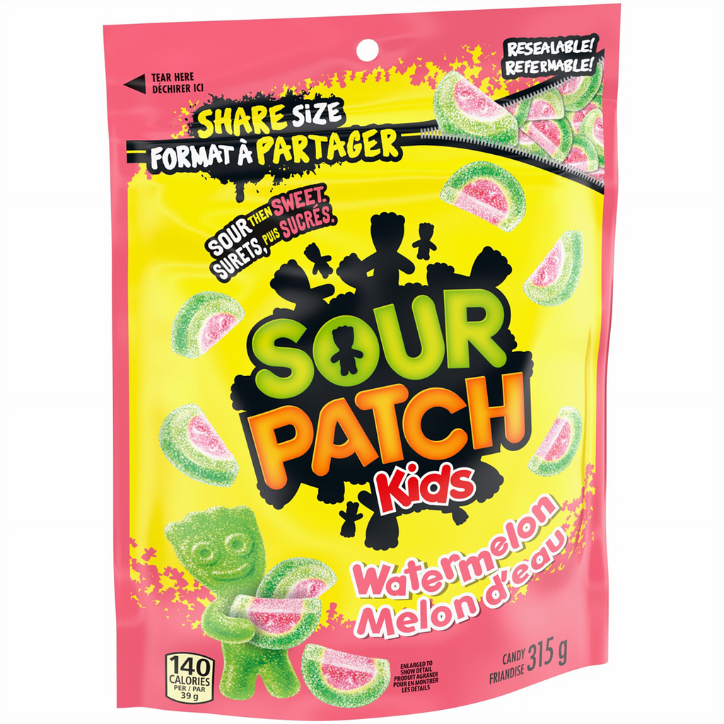 SPK Watermelon Gummy Candy, 315g/11.1 oz., Bag - Front