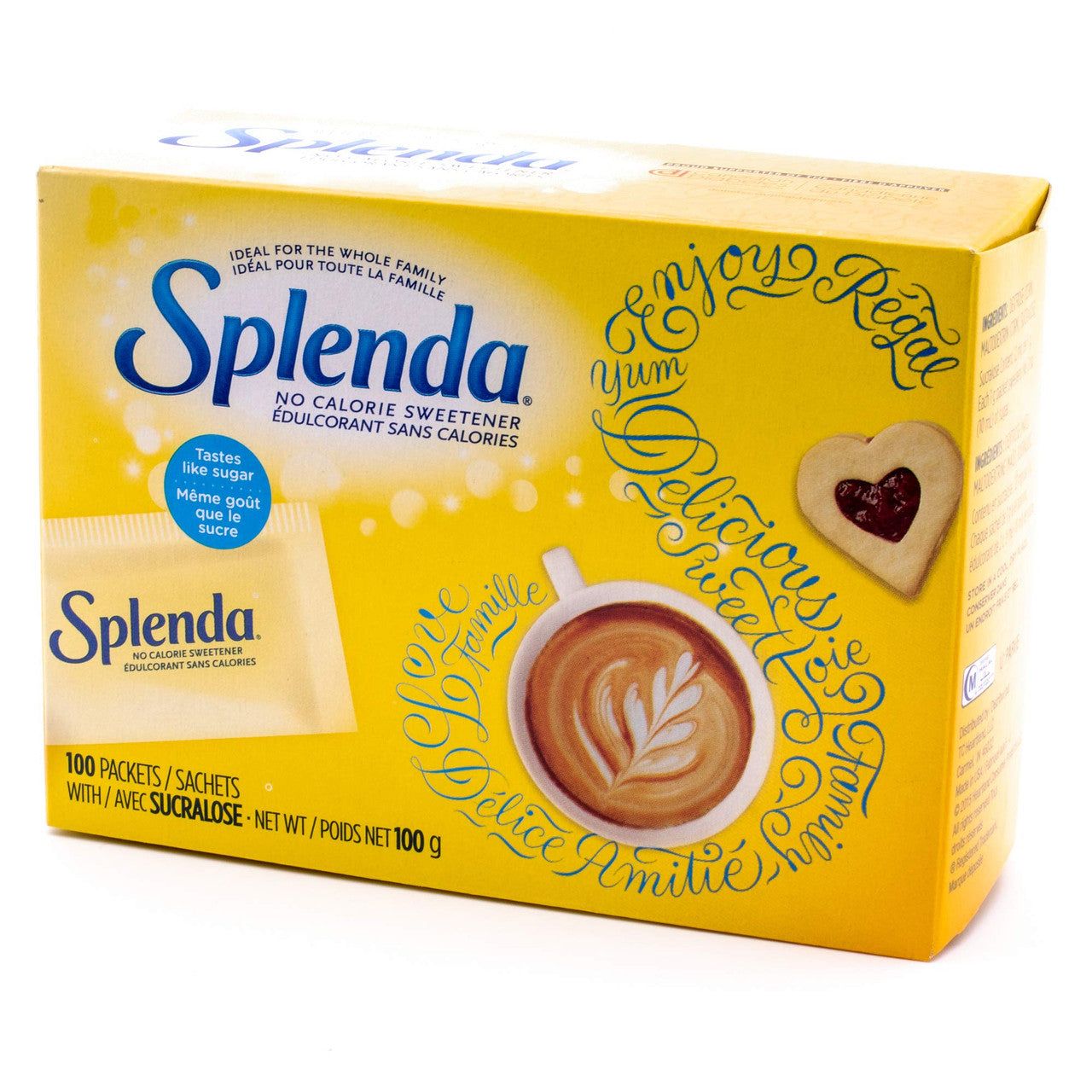 SPLENDA Sweetener Packets (100 Pack) – 100g / 3.5 oz Box