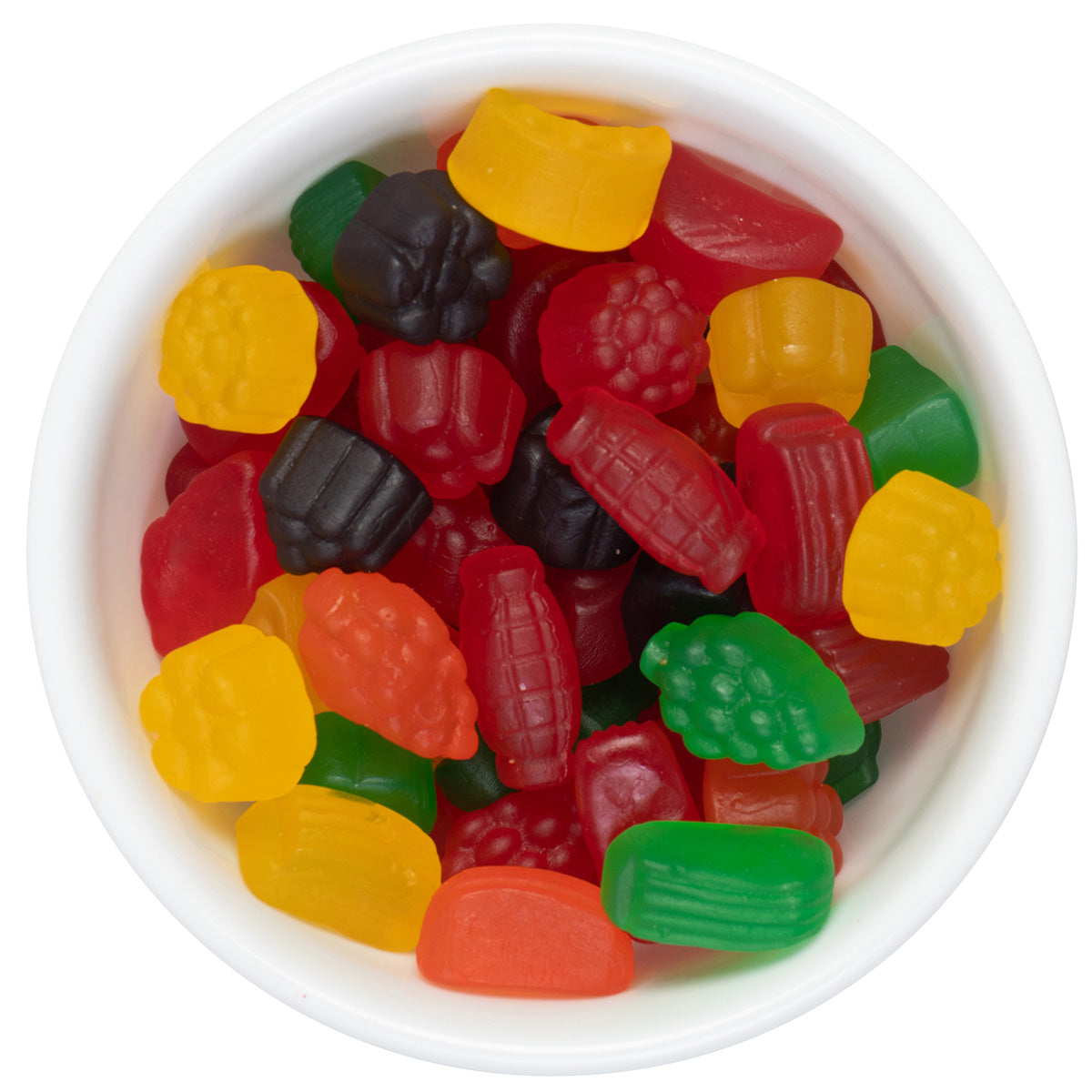 Nature's Bounty Sour Jubes, 230g, picture of sour jubes in a dish