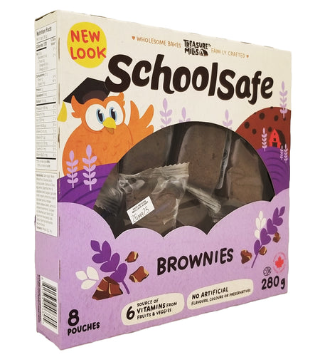 School Safe Chocolate Brownie Bars 280g - Angle