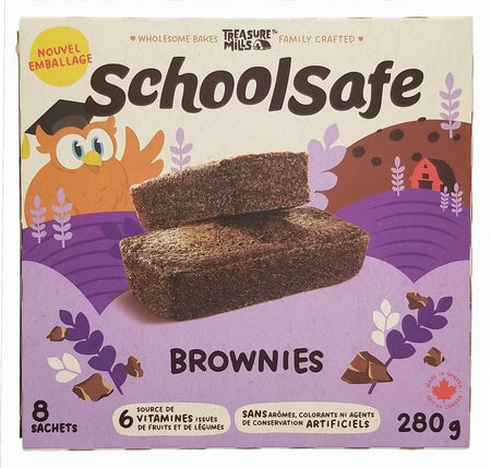 School Safe Chocolate Brownie Bars 280g - Back