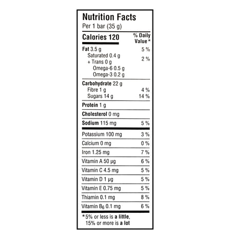 School Safe Chocolate Brownie Bars 280g - Nutrition