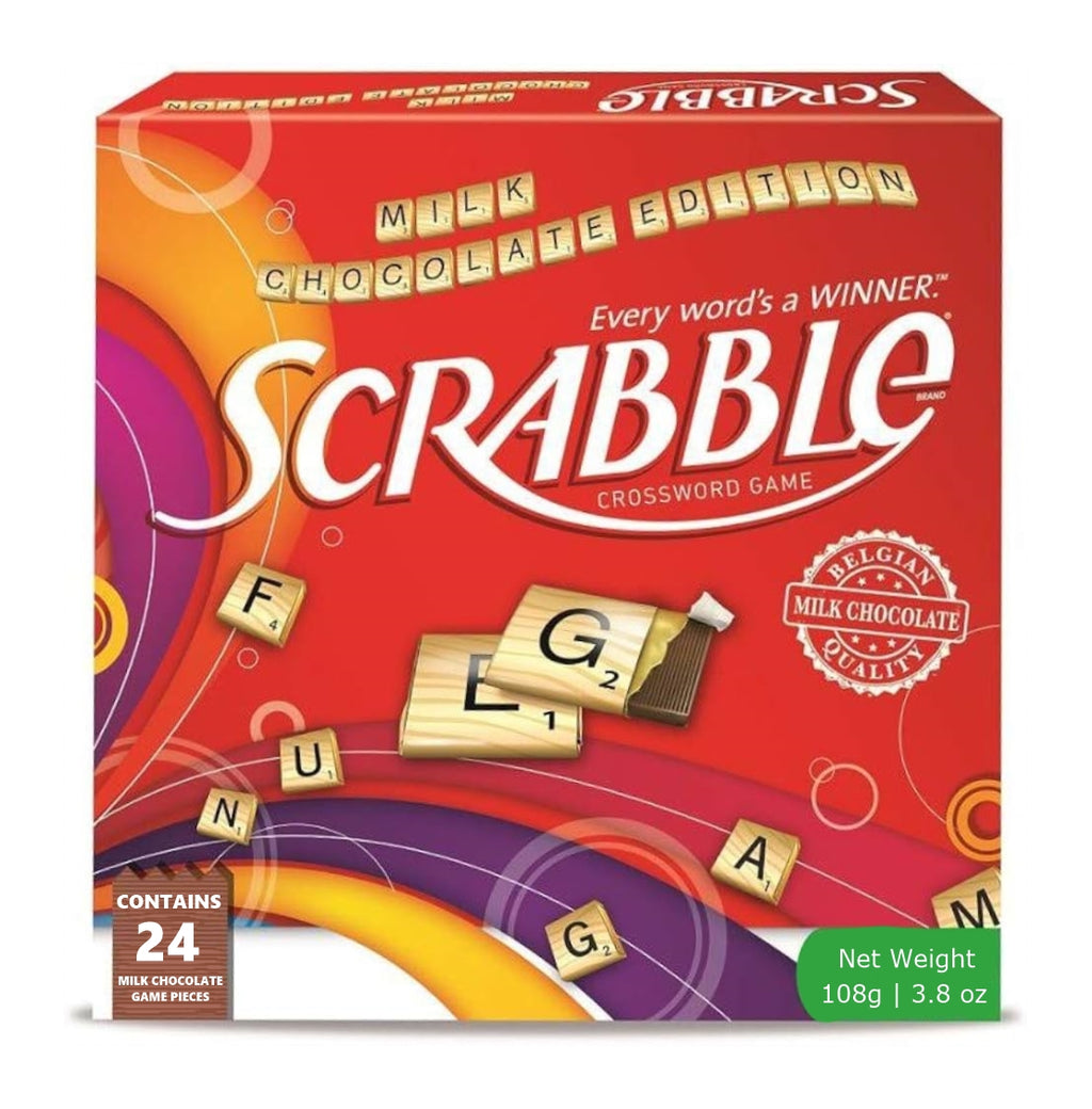 Scrabble Game with Milk Chocolate Game Cards, 108g/3.8 oz. Box {Imported from Canada}