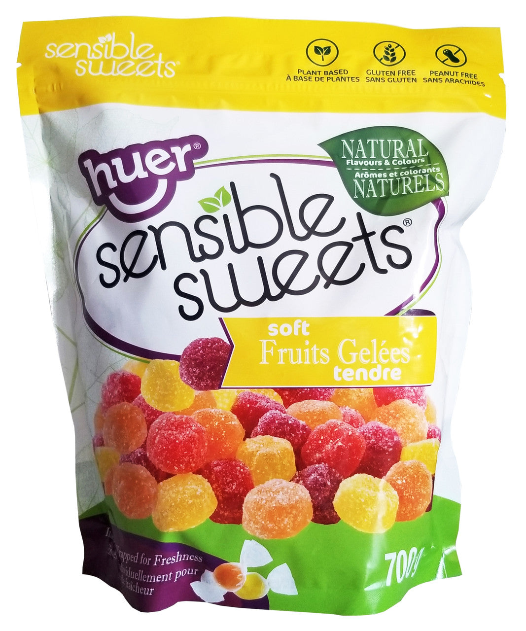 Huer Sensible Sweets Soft Fruit Gelées, 700g/1.5 lbs., Bag {Imported from Canada}