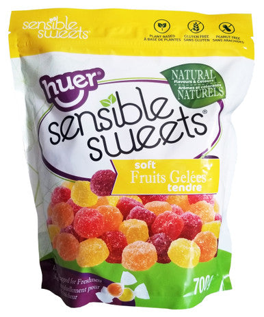 Huer Sensible Sweets Soft Fruit Gelées, 700g/1.5 lbs., Bag {Imported from Canada}