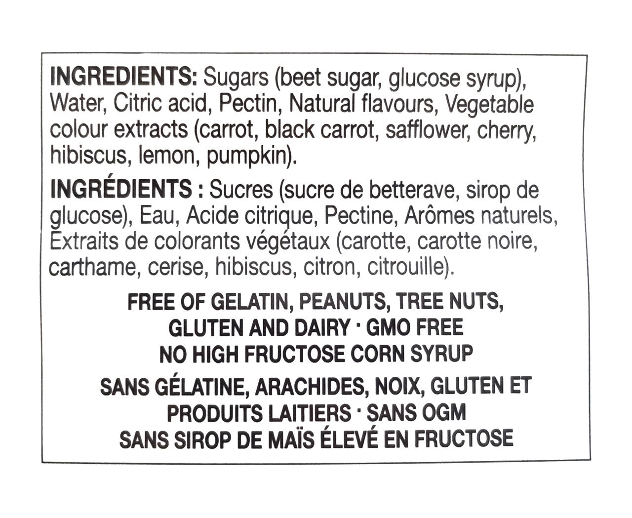 Huer Sensible Sweets Soft Fruit Gelées, 700g/1.5 lbs., Bag {Imported from Canada}