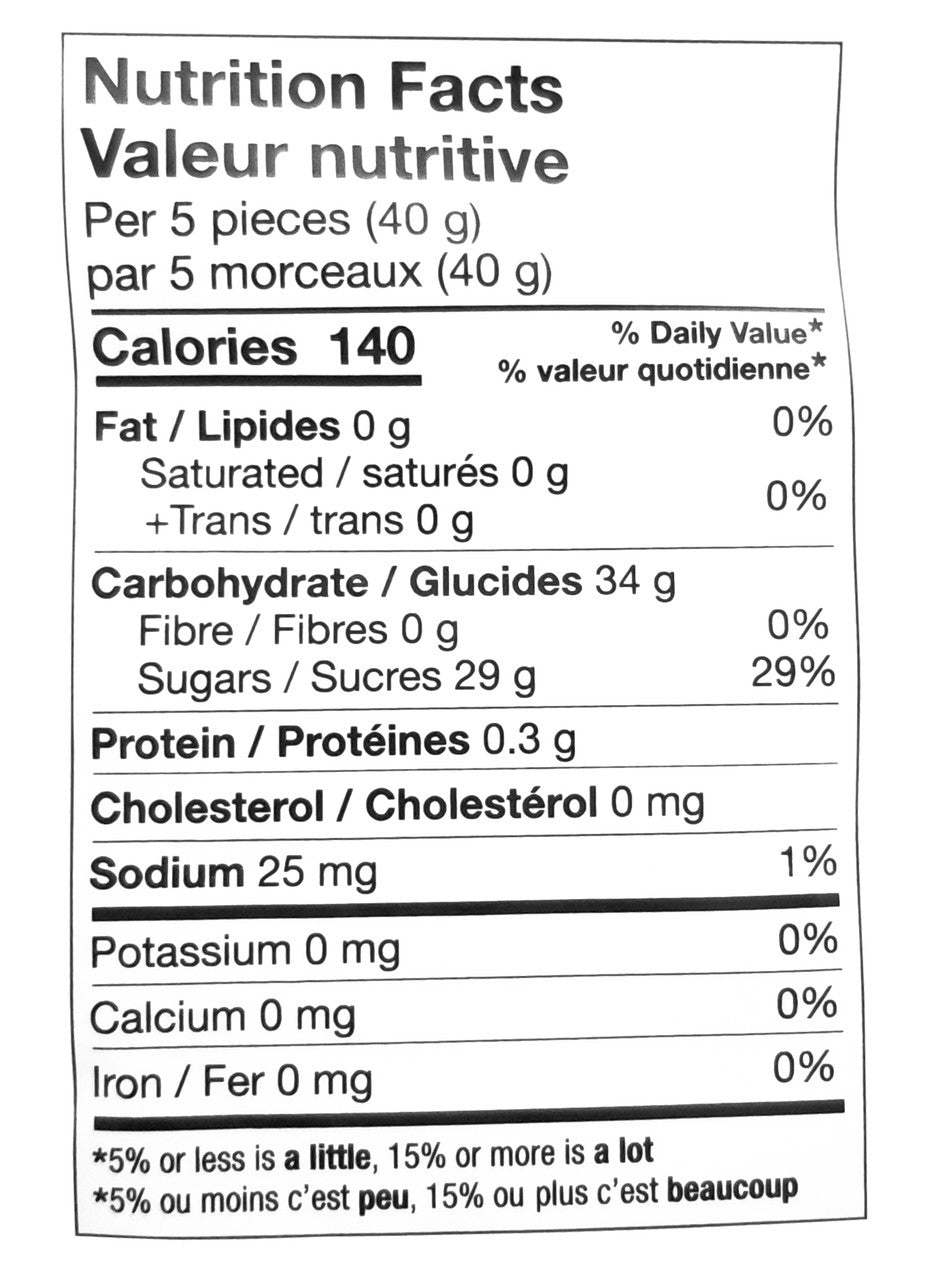 Huer Sensible Sweets Soft Fruit Gelées, 700g/1.5 lbs., Bag {Imported from Canada}