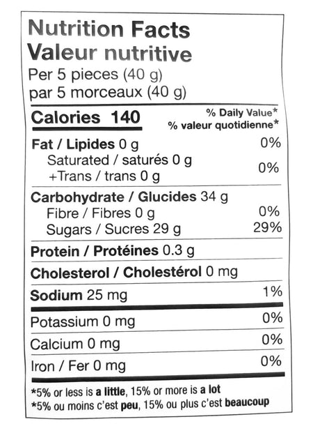 Huer Sensible Sweets Soft Fruit Gelées, 700g/1.5 lbs., Bag {Imported from Canada}