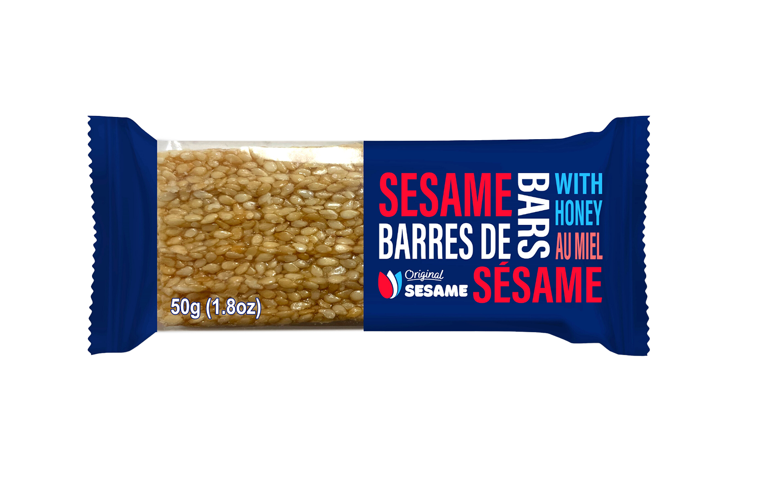 Original Sesame Bars With Honey, King Size Bars, (Pack of 24), 24x50g/1.2 kg