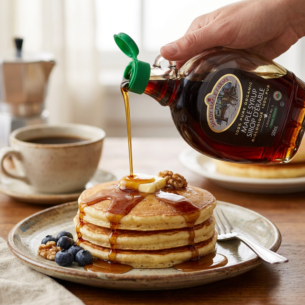 Shady Maple Farms Organic Dark Maple Syrup 500 mL | Caffeinecam