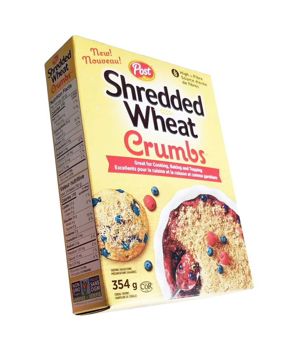 Post Shredded Wheat Crumbs, 354g/12.4 oz. Box{Imported from Canada}