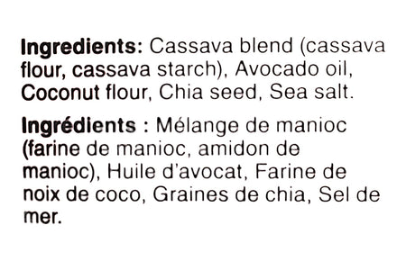 Siete Sea Salt Chips, ingredients label