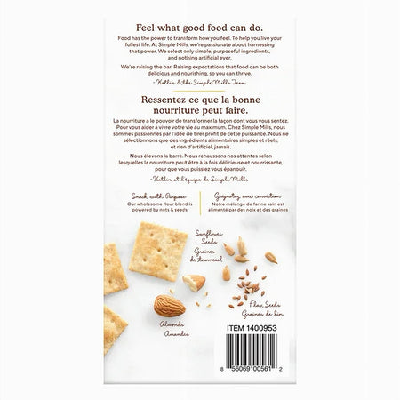 Simple Mills Almond Flour Crackers Fine Ground Sea Salt 482 g – side of package