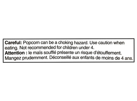 Skinny Pop Harry Potter Butterbeer Popcorn 481g - Warning Label 