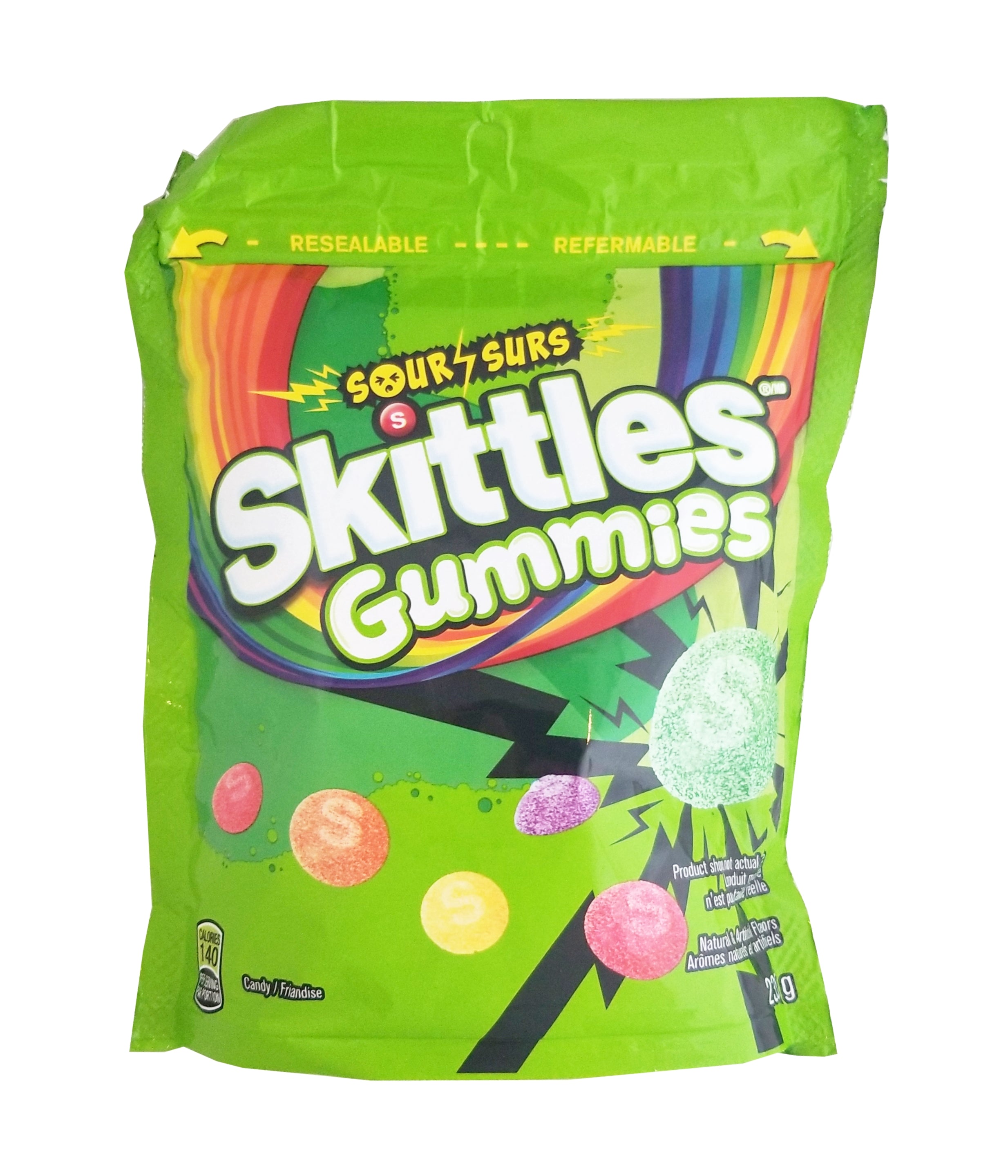 Skittles Sours Gummies Candy, 235g/8.2 oz Bag {Imported from Canada}