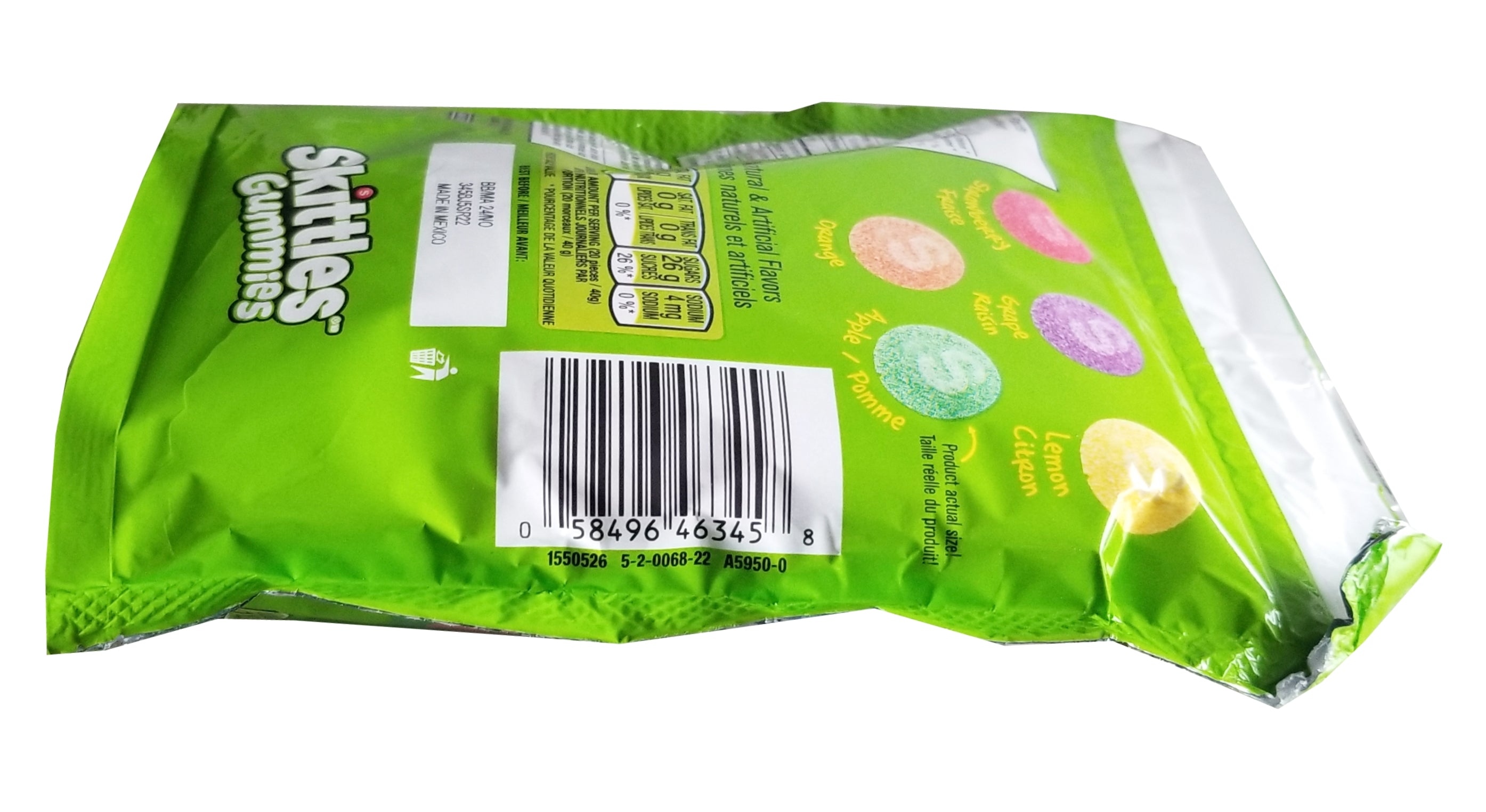 Skittles Sours Gummies Candy, 235g/8.2 oz Bag {Imported from Canada}