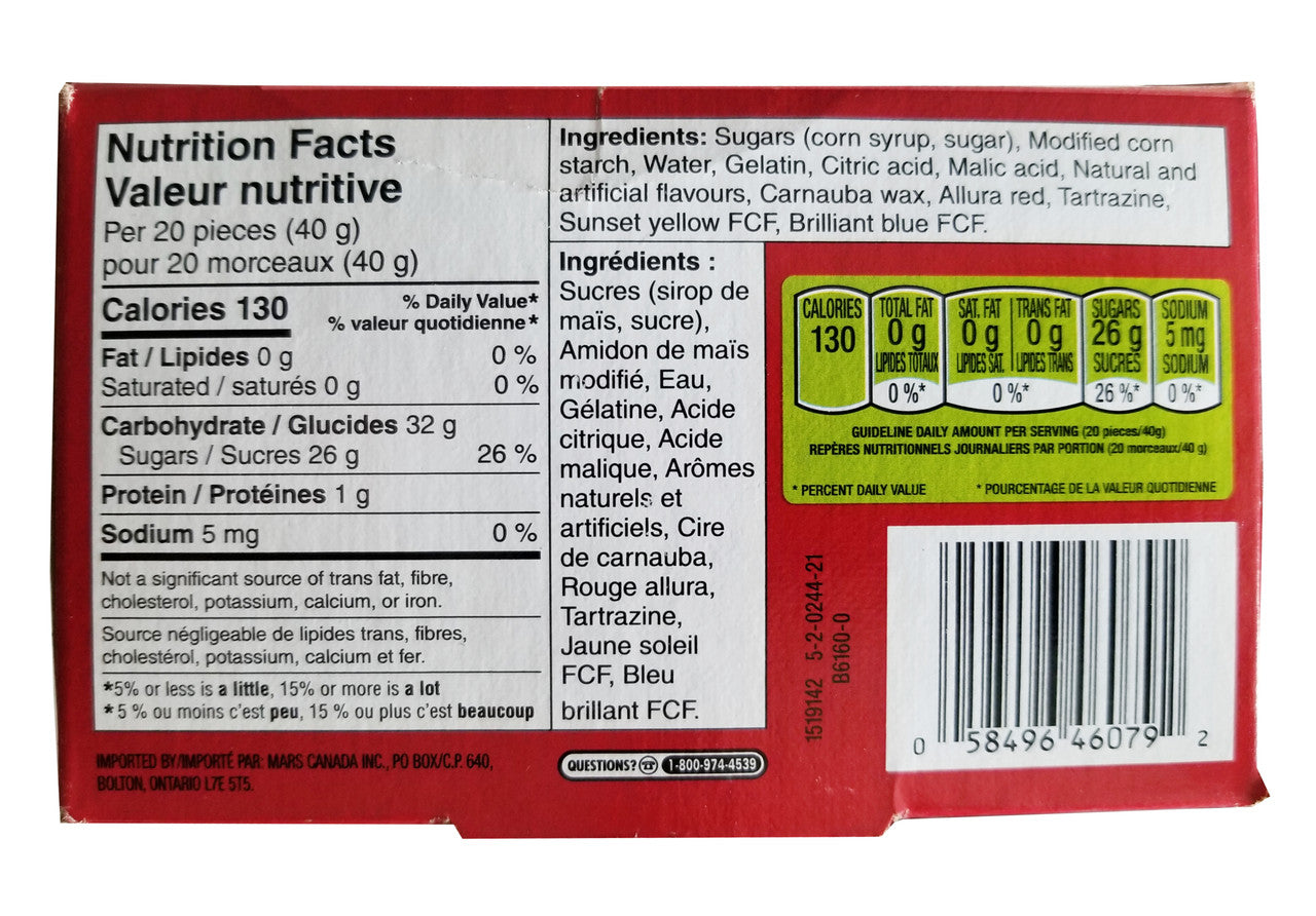 Skittles Gummies Original, 57g/2 oz., 18pk  {Imported from Canada}