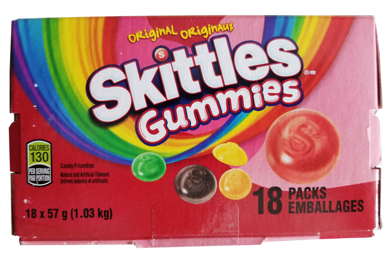 Skittles Gummies Original, 57g/2 oz., 18pk  {Imported from Canada}