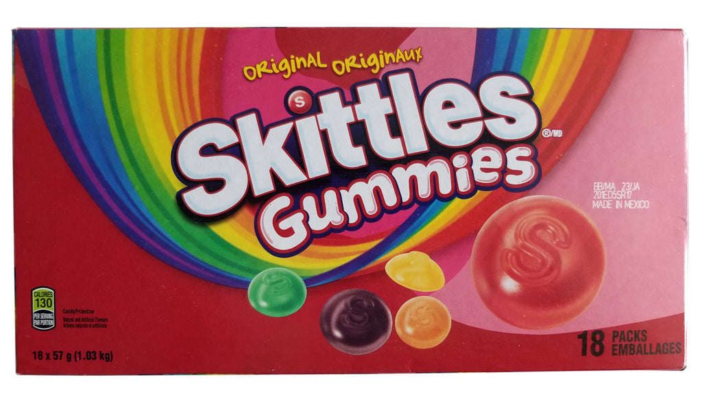 Skittles Gummies Original, 57g/2 oz., 18pk  {Imported from Canada}