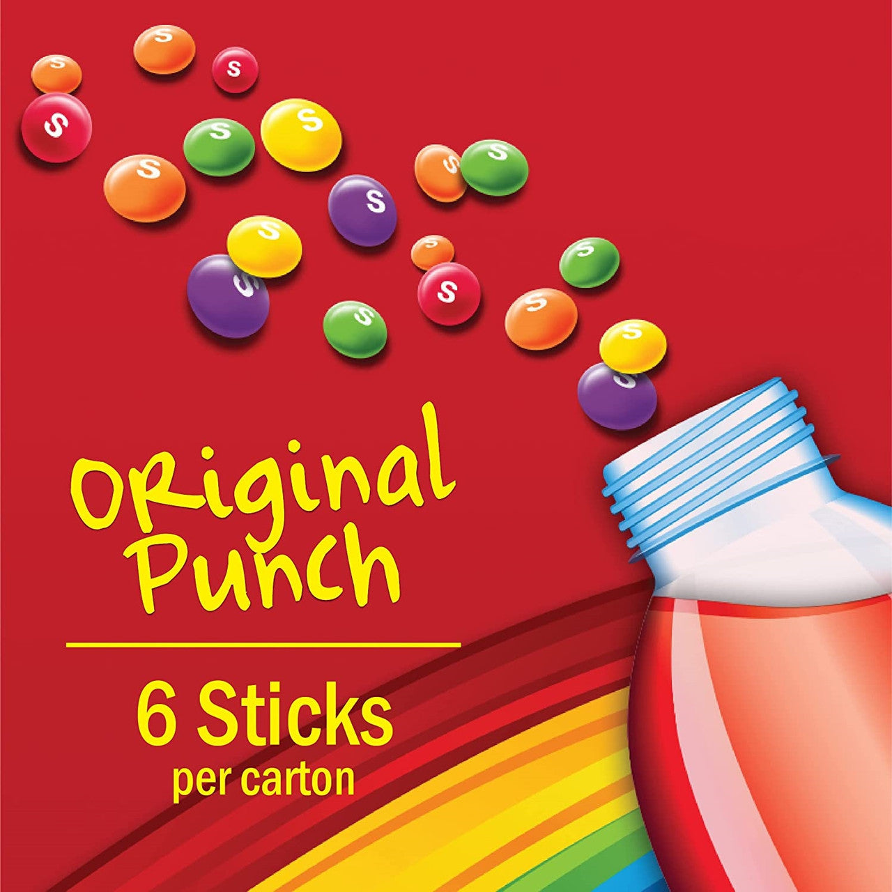 Skittles Zero Sugar Original Punch Flavored Drink Mix, 6 packets, 15.5g/0.55 oz. Box {Imported from Canada}