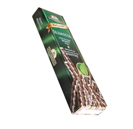 Waterbridge Belgian Slimstix, Dark Chocolate Mint Sticks, 75g/2.6 oz. Box {Imported from Canada}