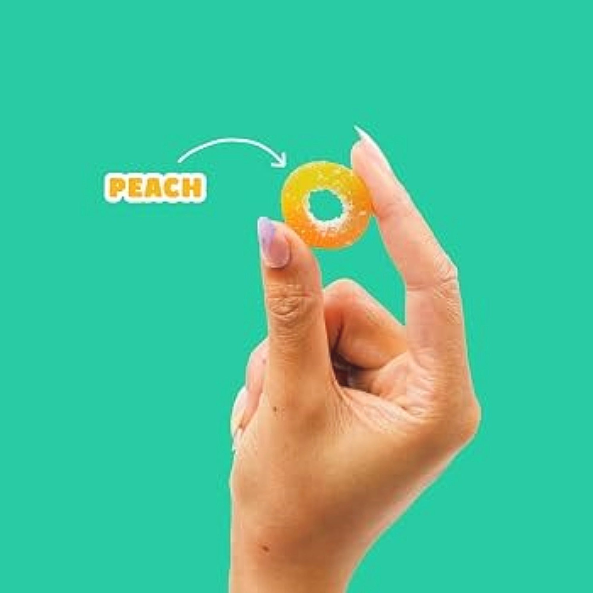 SmartSweets Gummy Peach Rings Low Sugar 150g (5.3 oz)