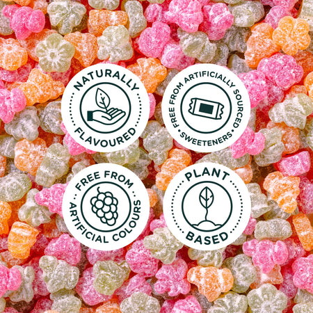 SmartSweets Gummy Tropical Sours plant-based low sugar gummy candy 150g