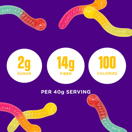 SmartSweets Gummy Worms Fruity Low Sugar 150g (5.3 oz)