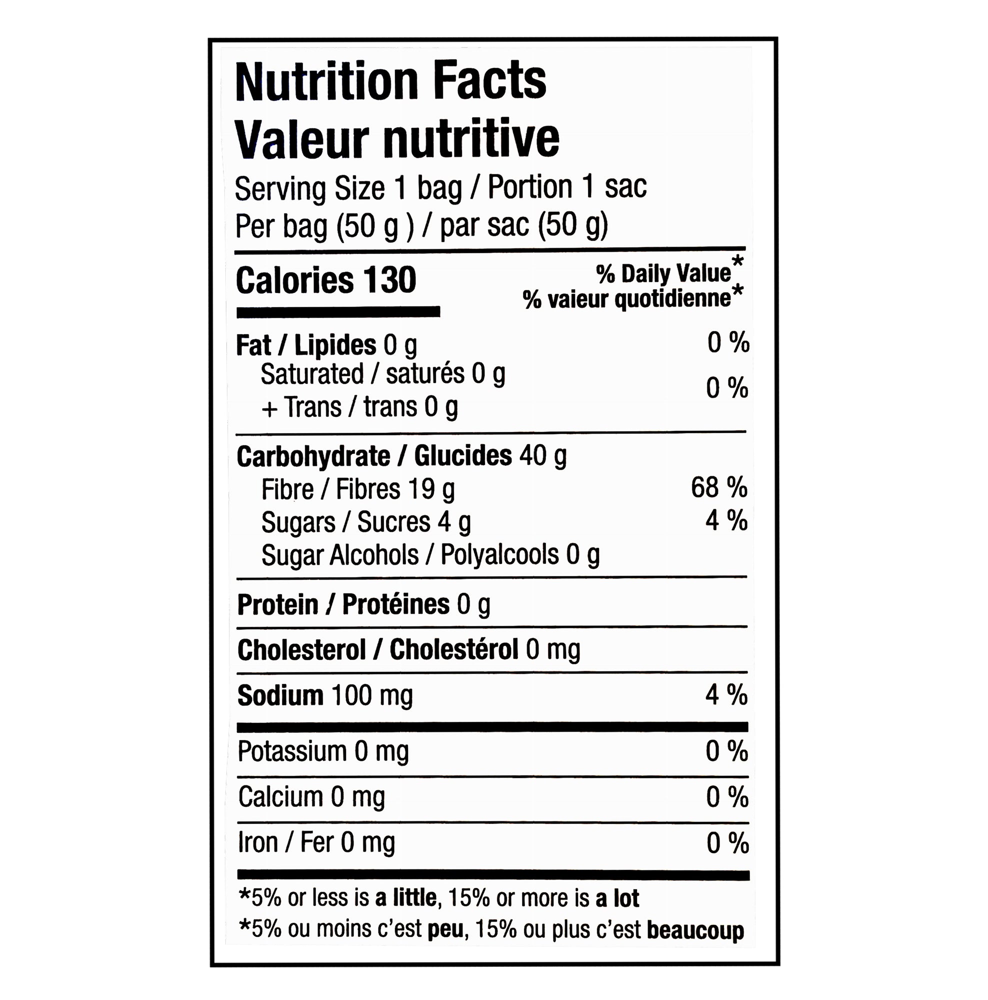 Nutrition facts label for Smart Sweets Sweet Berry Fish Gummies - 7 x 50g with detailed calorie and ingredient information.