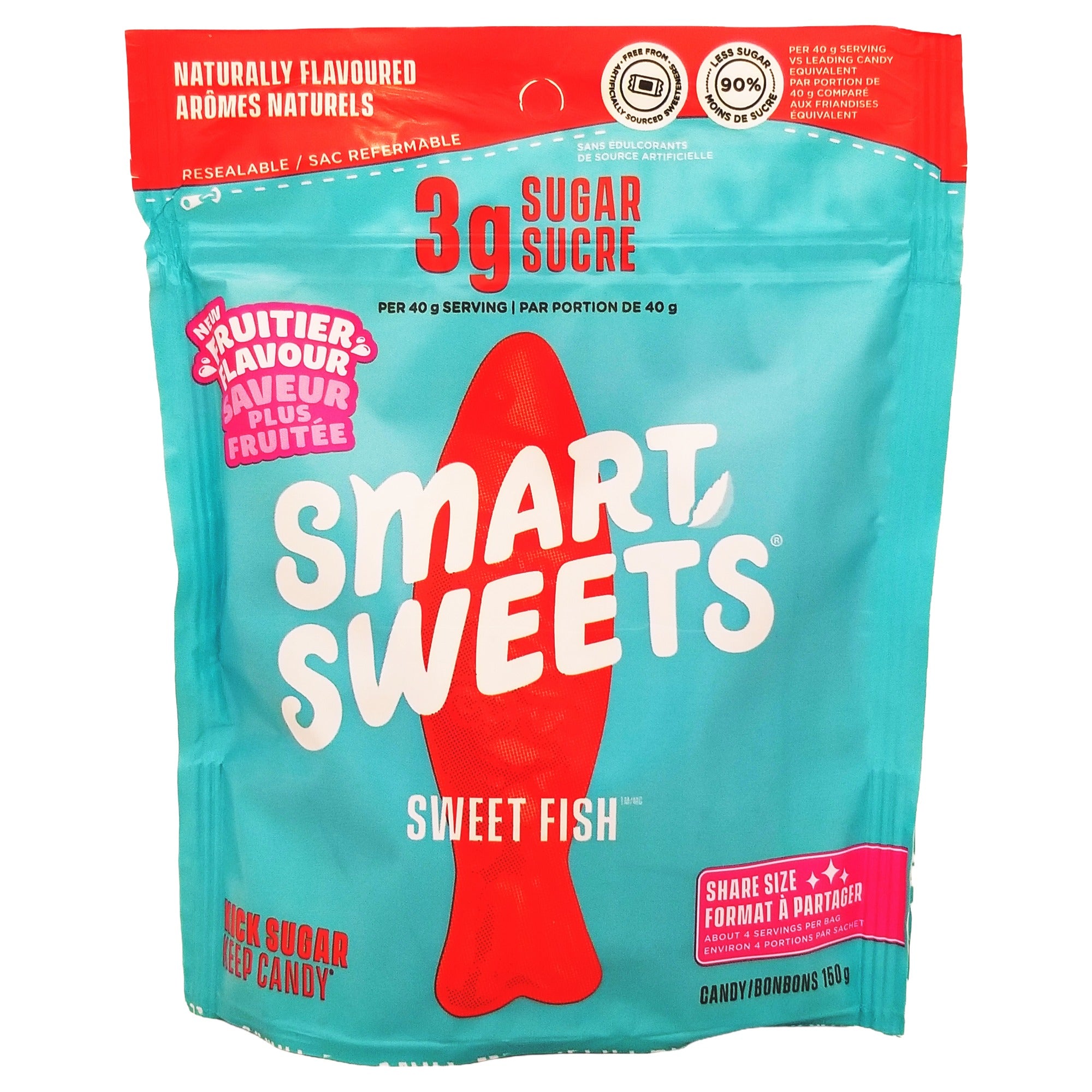 SmartSweets Gummy Sweet Fish Berry 150g (5.3 oz)
