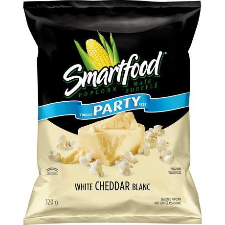 Smartfood White Cheddar Party Size Popcorn, 320g/11.3 oz. Bag Front