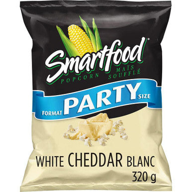 Smartfood White Cheddar Party Size Popcorn, 320g/11.3 oz. Front Side