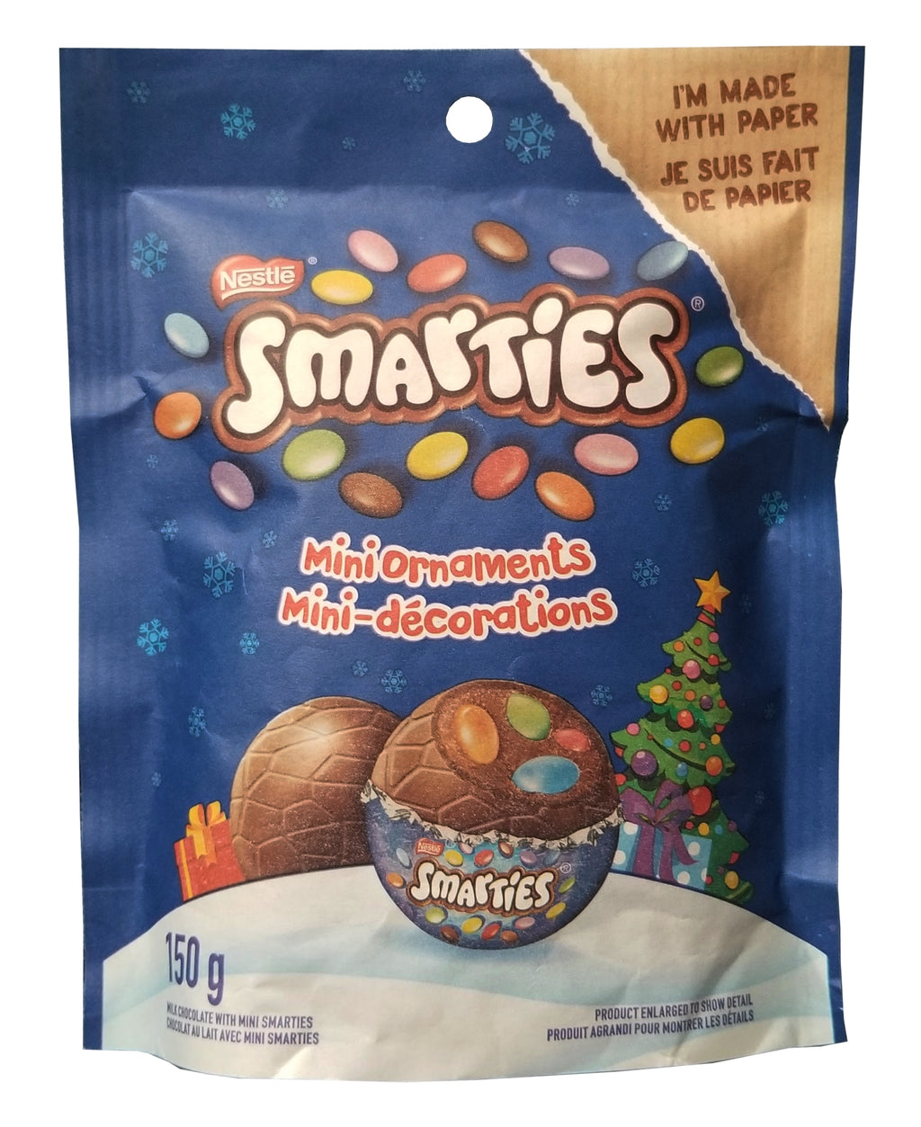 Nestle Smarties Mini Ornaments Chocolate, 150g/5.25 oz. Pouch {Imported from Canada}